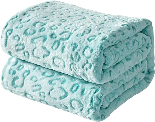 Miniatura 10 de FY FIBER HOUSE Manta de forro polar de franela de microfibra con estampado de guepardo 3D, 90 x 108 pulgadas, púrpura Leopardo morado