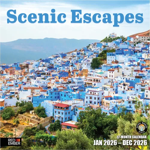 Miniatura 29 de RED EMBER Untamed & Beautiful Beaches - Calendario de pared 2026 de 12 meses 12 x 24 pulgadas abierto Papel grueso y resistente Regalo