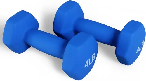 Miniatura 2 de Fitvids Neoprene Dumbbell Hand Weights, Anti-Slip, Anti-roll, Hex Shape Colorful, Pair or Set with Stand