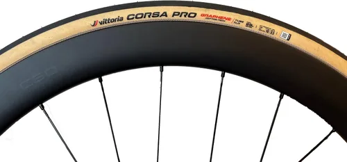 Miniatura 3 de Vittoria Corsa Pro Tubeless-Ready Road Bike Tire – Graphene + Silica Compound, High-Performance Racing Tire Canela