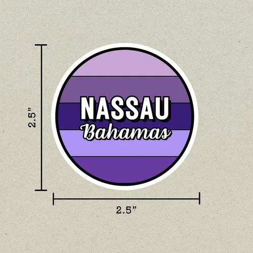 Miniatura 2 de Nassau Bahamas Travel Sticker, 2.5" Multiple Colors, Laptop Water Bottle Planner Journal, Collectible Places I've Been, Luggage Decal (Earth)