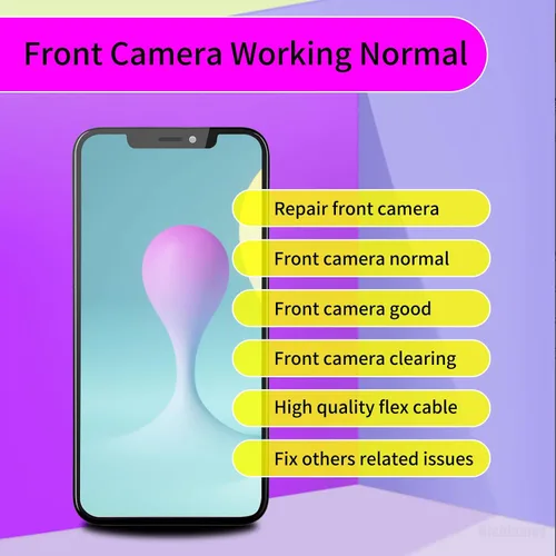 Miniatura 6 de Reemplazo de la cámara frontal para iPhone 11 Pro Max frente al módulo de lente Cable flexible con luz estructurada Receptor de 12MP Reemplazar