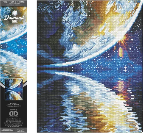 Miniatura 5 de DIAMOND ART BY LEISURE ARTS Batik Poppies, 16 x 20 pulgadas, kits avanzados de pintura de diamantes para adultos, arte para adultos, kit, pintura