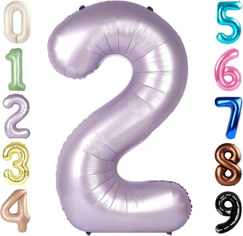 Miniatura 343 de Globos de números de 5 globos de 40 pulgadas, decoraciones de cumpleaños azules para niños y niñas, globos de números azul marino grandes