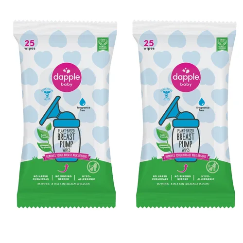 Miniatura 12 de Dapple Toallitas extractoras de leche para bebés, alimentadas por plantas, hipoalergénicas, eliminan los residuos de leche, sin enjuague, sin