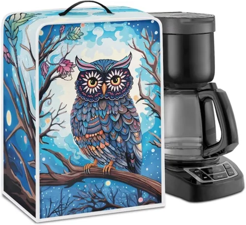 Miniatura 62 de DISNIMO Cubierta antipolvo para cafetera de mariposa azul, fundas para máquina de hacer café de cocina con mango superior, cubierta