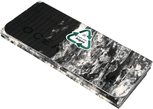 Oceanfoam Tapete de entrenamiento de viaje, tapete de ejercicio plegable de 0.3 pulgadas de grosor para yoga, pilates y fitness, tapete Negro mármol