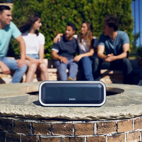 Miniatura 7 de DOSS SoundBox Pro+ - Altavoz de Bluetooth inalámbrico con sonido impresionante de 24 vatios, bajos en aumento, emparejamiento estéreo inalámbrico