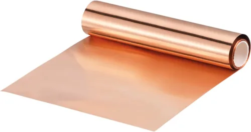 uxcell Rollo de chapa de cobre para tapajuntas 3500 mm x 100 mm x 0,02 mm, tira de cobre puro al 99,9% de 101,6 mm x 3,5 m, placa de hoja de metal