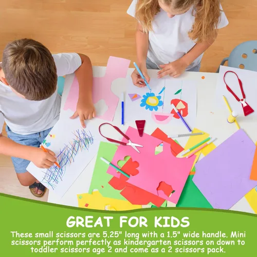 Miniatura 3 de Triadic Juego de 2 tijeras de bucle para niños diestros o zurdos para preescolares, escuelas, aulas, niños adaptables y con necesidades especiales