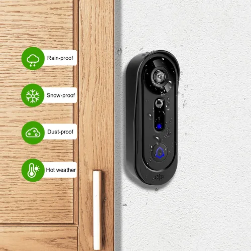 Miniatura 4 de Timbre de puerta con cámara inalámbrica 1080P, timbre de video con timbre, almacenamiento en la nube, visión nocturna, detección de movimiento
