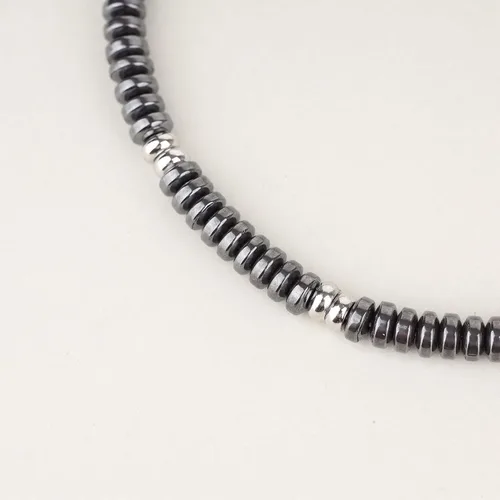 Miniatura 7 de GAVU Pulsera de cuentas de hematita para hombre