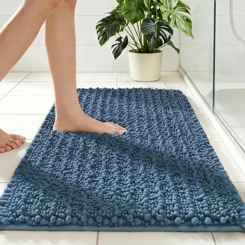 Miniatura 21 de Disolla Alfombra de baño pequeña, antideslizante, lavable, color beige, 17 x 24 pulgadas, súper absorbente, suave, alfombra de baño de felpilla