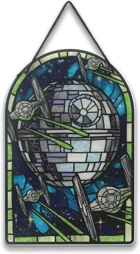 Miniatura 11 de Disney Star Wars: The Mandalorian Baby Yoda Force es fuerte con este pequeño colgante de madera decoración de pared - Grogu, el niño Negro