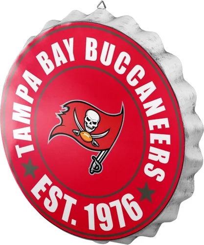 Miniatura 14 de NFL Team Logo Distressed Metal Hanging Wall Bottle Cap Sign