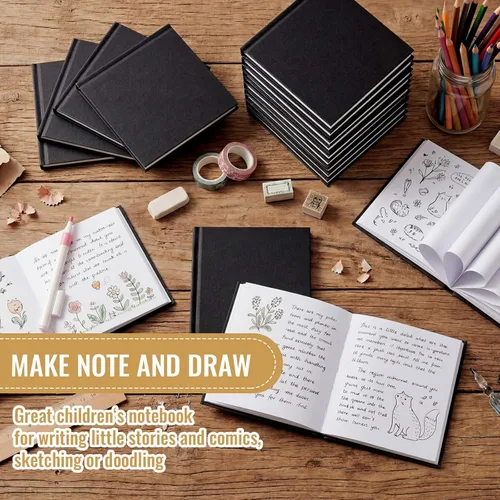 Miniatura 5 de Ireer 24 cuadernos coloridos de tapa dura en blanco a granel para niños para escribir libros en blanco para diario, bocetos, escritura, suministros