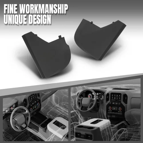 Miniatura 5 de G-PLUS Panel de extensión de consola central izquierdo y derecho compatible con DODGE RAM 1500/2010-2012 DODGE RAM 2500 3500 2009-2012