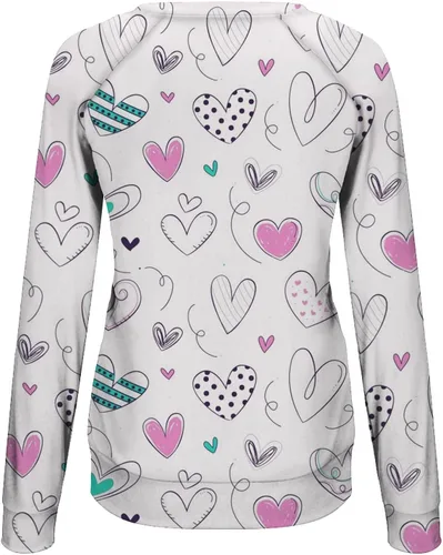 Miniatura 53 de Sudadera de manga larga con estampado de leopardo y corazón para mujer, para el día de San Valentín, sin botones, para niñas, regalos