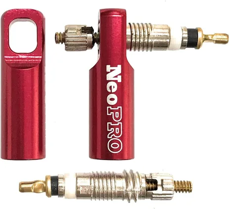 Miniatura 10 de NeoPRO Bike Presta tapa de válvula con kit de función de extracción de núcleo de válvula, cubiertas antipolvo para neumáticos plateado