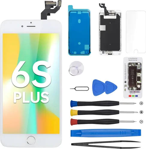 Miniatura 7 de para iPhone 6S Plus Reemplazo de pantalla de 5.5 pulgadas con botón de inicio, 6splus negro pantalla LCD digitalizador táctil 3D montaje completo