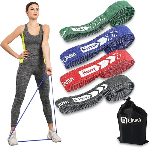 Miniatura 14 de Fittest Pro by Limm Resistance Bands for Legs and Butt, Fabric Exercise Loop Bands Yoga, Pilates, Rehab, Fitness and Home Workout, Strength Bands