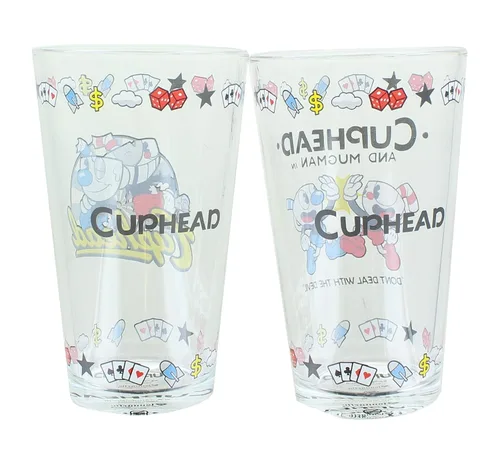 Miniatura 3 de SET Vaso de pinta Cuphead y Mugman