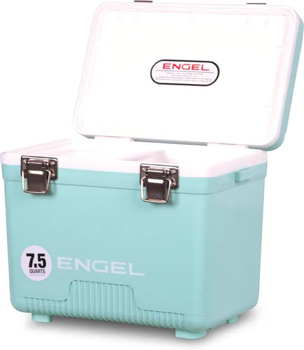 Engel UC7 7.5qt a prueba de fugas, hermético, enfriador de caja de secado y pequeña lonchera rígida para hombres y mujeres Espuma marina