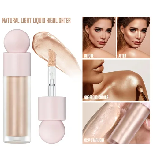 Miniatura 3 de Resaltador líquido de maquillaje - Resaltadores faciales y luminizadores, resaltadores de maquillaje para un brillo natural de larga duración, #2