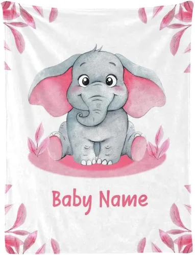 Miniatura 21 de Manta personalizada con nombre, manta de bebé súper suave con nombre, flor y corona, regalos para bebés y niñas, adecuada para recién nacidos