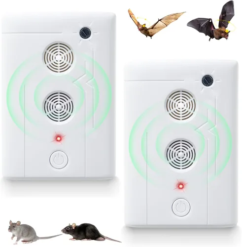 Repelente ultrasónico de murciélagos para ático, dispositivos de disuasión electrónicos con sistema de repelente de frecuencia ajustable,
