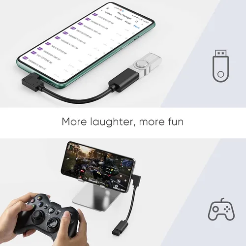 Miniatura 5 de CableCreation Adaptador USB C a USB hembra de 90 grados, cable USB C OTG, tipo C a USB A, conector hembra compatible con MacBook Pro Air, iPad