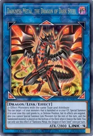 Yu-Gi-Oh! - Darkness Metal, El Dragón del Acero Oscuro - JUMP-EN087 - Ultra Raro - Edición Limitada - Shonen Jump Magazine Promos