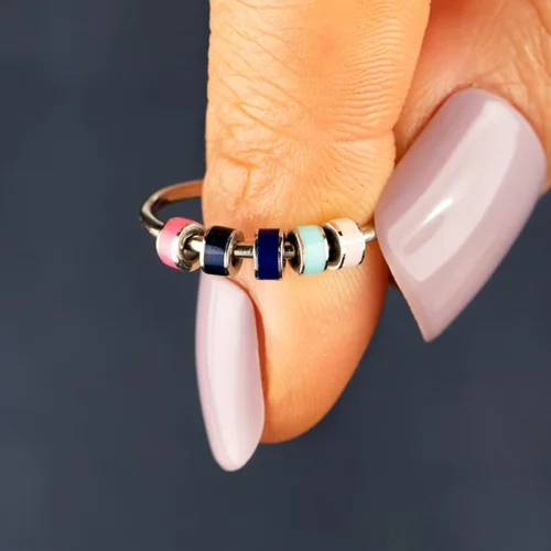 Miniatura 4 de STORYJEWELLERY Anillo para hija, anillo de plata de ley 925, regalos para hija, anillos de ansiedad para mujeres, regalos de cumpleaños para hijas