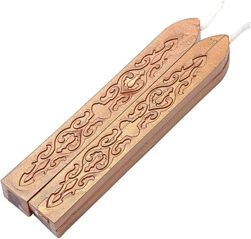 Miniatura 4 de Barras de Cera para Sellos, Yoption 5 Piezas Barras de Cera de Sellado de Manuscrito de Fuego Tótem con Mechas de Cordón para Sellado