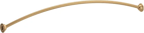 Miniatura 2 de Moen Barra de cortina de ducha única de montaje fijo curvada de longitud ajustable dorada bronceada para baño, CSR2160BZG