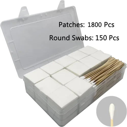 Miniatura 9 de Parches cuadrados de limpieza de pistolas de 2 x 2 pulgadas y hisopos de limpieza de bambú de 6 pulgadas de largo para kit de mantenimiento