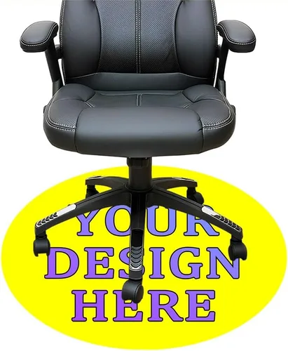 Miniatura 64 de Tapete redondo personalizado para silla de escritorio de oficina, diseño de tu propio logotipo de foto, texto, alfombrillas circulares