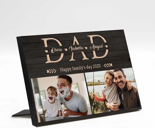 D-Story Regalos de fotos personalizados, álbum de fotos personalizado para colgar/mesa, regalos para el mejor papá, panel de fotos personalizado