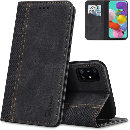Miniatura 68 de AKABEILA Para Samsung A5 2017 Cartera Funda de Tarjeta de Crédito Titular Cierre Magnético Kickstand PU Cuero A Prueba de Golpes Flip Folio Libro