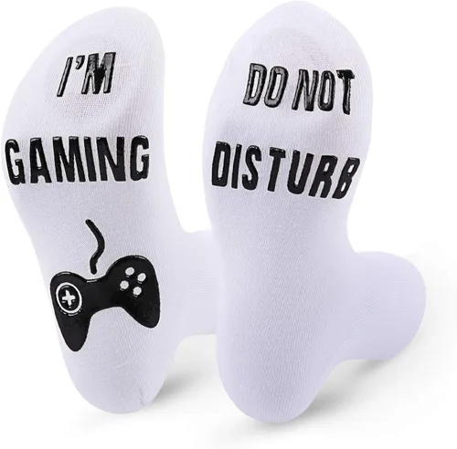 Miniatura 8 de QAPIZM Do Not Disturb I'M Gaming Socks, Men Gifts Ideas Valentines Day Kids Valentine Boy Gamer Sock Gift for Mens Dad Father