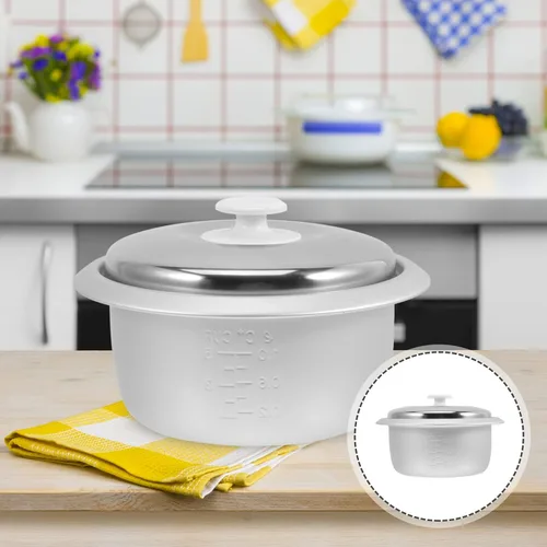 Miniatura 9 de Inicio Olla arrocera olla interior Olla de repuesto de aleación de aluminio para olla de arroz eléctrica, accesorio para cocinar eficientemente