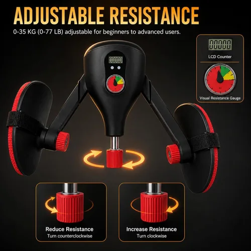 Miniatura 3 de Kegel - Dispositivos de ejercicio para suelo pélvico de 0 a 77 libras, entrenador de muslos con mango reemplazable, ajuste pélvico y muslo, Negro