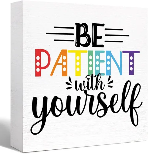 Miniatura 19 de Letrero inspirador de madera con texto en inglés "Remember Your Whed", con cita motivacional, decoración de escritorio para el hogar, oficina