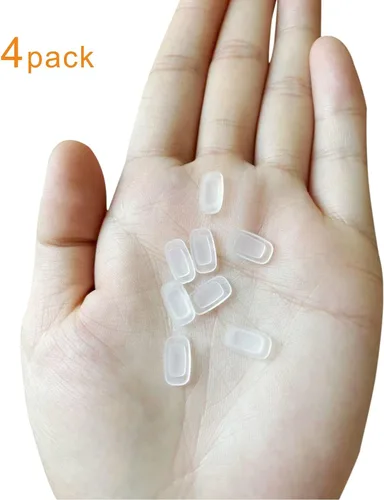 Miniatura 5 de Almohadillas nasales para gafas, 4 pares de silicona suave cuadrada de repuesto de grado premium – Almohadillas de nariz deslizantes