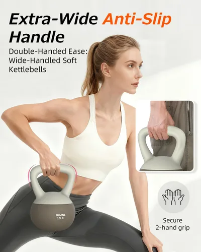 Miniatura 5 de Soft Kettlebell, Safe Strength Training Kettle bell, Cushioned Impact-Resistant Base and Anti-Slip Grip Weight, Kettlebells Set for Home Workouts