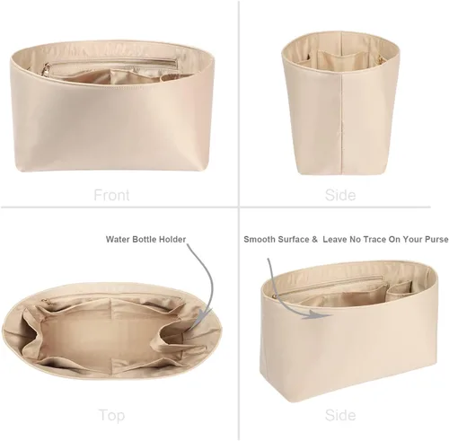 Miniatura 2 de Organizador de bolso para bolsos, organizador de bolso de seda con cremallera, suave como la seda, organizador de bolsas para Speedy Neverfull Tote