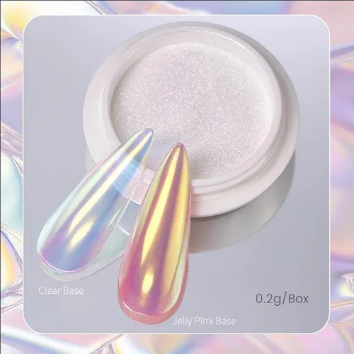 Miniatura 6 de 1 caja de polvo de uñas cromado, sirena, purpurina en polvo, polvo de perla, polvo holográfico, cromo, decoración de uñas, arte de uñas holográfico