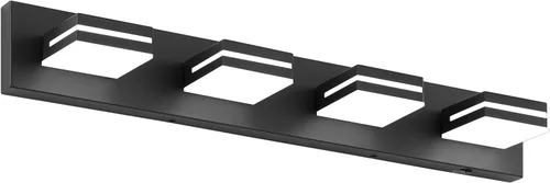 Miniatura 10 de Accesorios de iluminación de tocador de baño sobre espejo (3 luces, 5CCT, regulable) modernos accesorios de iluminación LED de pared de baño, negro