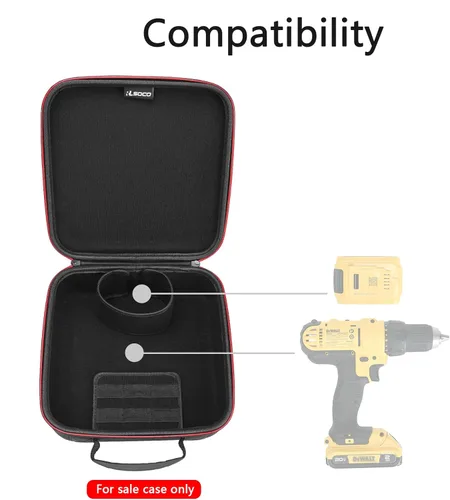 Miniatura 3 de RLSOCO Funda de transporte compatible con DEWALT DCK240C2/DCD771C2/DCF787D1/DCD800D2/DCF787C2/DCF885C1 20V Max kit de taladro/destornillador
