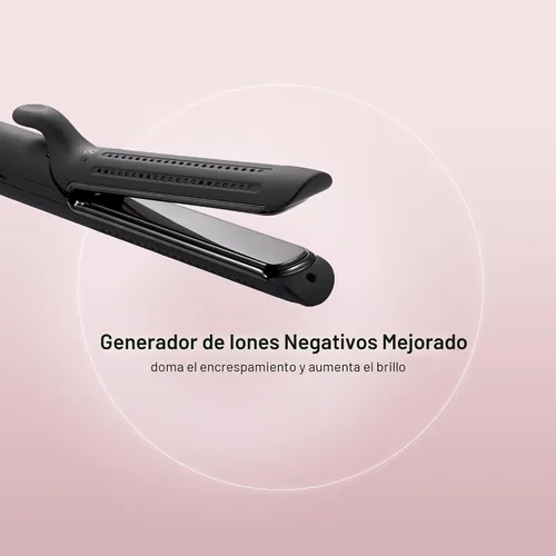 Miniatura 6 de L'ANGE HAIR Le Duo Edge 360° Airflow Titanium Styler Blush Plancha y rizador de cabello de titanio de 2 en 1 & plancha alisadora plana Placas